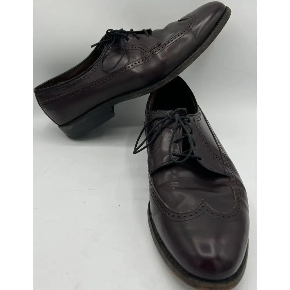 Allen Edmonds Richmond 8477 Longwing Wingtip Burgundy Oxford Size 9D‎